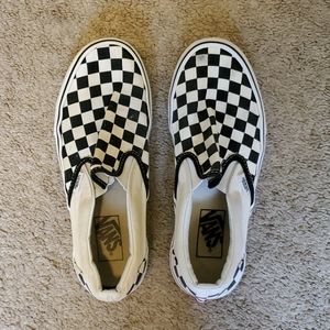 Black & White Checkered Slip-On Vans